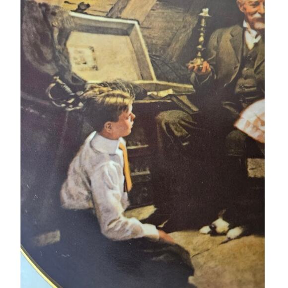 VTG Norman Rockwell Light Campaign Series "Evenings Ease" "Grandpa's Treasures" - Picture 5 of 10